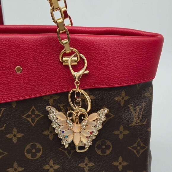 100% Auth Louis Vuitton Lock & Key with unbranded Bagcharm, Keycharm, Keychain - Picture 1 of 9
